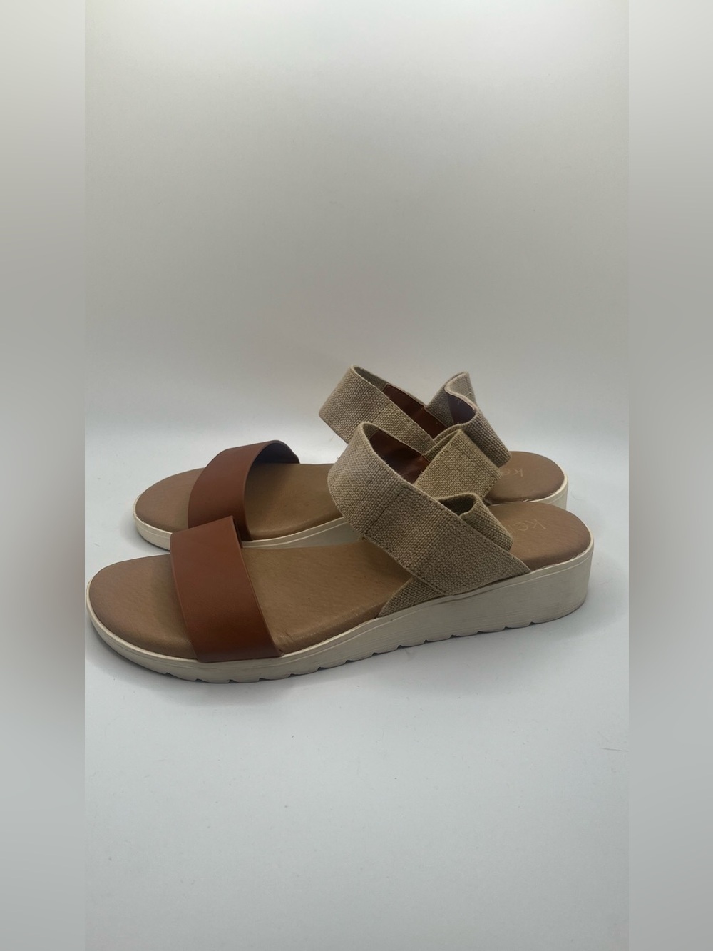 Kensie Women’s EVERLEE STRETCH Tan Brown Strap Casual Sandals Size 8.5 M - Picture 5 of 10